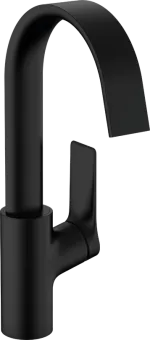 Hansgrohe Vivenis Смеситель для раковины, матовый черный, однорычажный, 210 с поворотным изливом, без сливного гарнитура, матовый черный 75032670