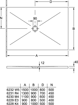 Villeroy & Boch Subway Infinity Душевой поддон керамический, 1500 x 1000 mm, Альпийский белый 6232W501