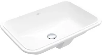 Villeroy & Boch Architectura Раковина для установки под столешницу, внутренний размер 570 x 370 x 125 mm, Альпийский белый, с переливом 5A776001