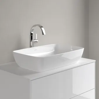 Villeroy & Boch Artis Раковина для установки на столешницу, 580 x 385 x 130 mm, Альпийский белый CeramicPlus, без перелива, нешлифованный 417258R1