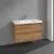Villeroy & Boch Skyla Тумба под раковину, 2 выдвижных ящика, 972 x 596 x 439 mm, Oak Kansas +Skyla Pаковина для установки на тумбу, 1000 x 470 x 165 mm, с переливом, Альпийский белый C79900RH+5A51A501