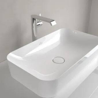 Villeroy & Boch Finion Раковина для установки на столешницу, 600 x 350 x 115 mm, без перелива, Альпийский белый CeramicPlus 414361R1