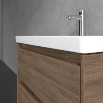 Villeroy & Boch Skyla КОМПЛЕКТ Тумба под раковину, 2 выдвижных ящика, 772 x 596 x 439 mm, Arizona Oak +Skyla Pаковина для установки на тумбу, 800 x 460 x 160 mm, с переливом, Альпийский белый C79600VH+5A518001