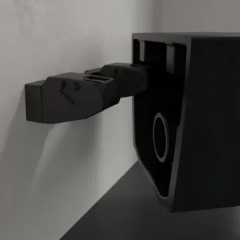 Villeroy & Boch Antao Унитаз с открытым смывным краем, настенный, смыв TwistFlush, Pure Black CeramicPlus, без сиденья 4674T0R7