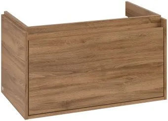 Villeroy & Boch Skyla КОМПЛЕКТ Тумба под раковину, 2 выдвижных ящика, 772 x 596 x 439 mm, Oak Kansas +Skyla Pаковина для установки на тумбу, 800 x 460 x 160 mm, с переливом, Альпийский белый C78600RH+5A518001