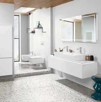 Villeroy & Boch Memento 2.0 Унитаз с открытым смывным краем, настенный, смыв DirectFlush, Альпийский белый CeramicPlus 4633R0R1