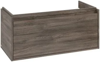 Villeroy & Boch Skyla КОМПЛЕКТ Тумба под раковину, 1 выдвижной ящик (2 ящика), 972 x 436 x 439 mm,Stone Oak+Skyla Pаковина для установки на тумбу, 1000 x 470 x 165 mm, с переливом, Альпийский белый C78900RK+5A51A501