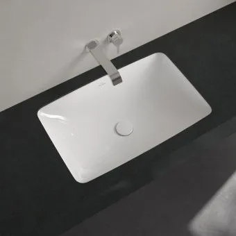 Villeroy & Boch Loop & Friends Раковина для установки под столешницу, внутренний размер 615 x 380 x 140 mm, Альпийский белый CeramicPlus, с переливом 4A5800R1