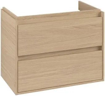 Villeroy & Boch Skyla КОМПЛЕКТ Тумба под раковину, 2 выдвижных ящика, 772 x 596 x 439 mm, Nordic Oak +Skyla Pаковина для установки на тумбу, 800 x 460 x 160 mm, с переливом, Альпийский белый C79600VJ+5A518001
