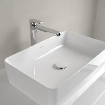 Villeroy & Boch Collaro Раковина для установки на столешницу, 560 x 360 x 145 mm, Альпийский белый CeramicPlus без перелива, нешлифованный 4A2056R1