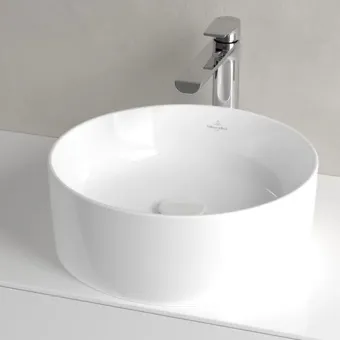 Villeroy & Boch Collaro Раковина для установки на столешницу, 400 x 400 x 145 mm, Альпийский белый, без перелива, нешлифованный 4A184001