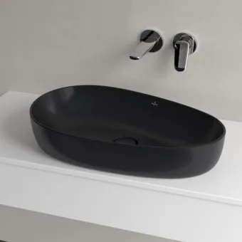 Villeroy & Boch Antao Раковина для установки на столешницу, 650 x 400 x 146 mm, Pure Black CeramicPlus, без перелива 4A7465R7