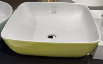 Villeroy & Boch Artis Раковина для установки на столешницу, 410 x 410 x 130 mm, Лайм, без перелива, нешлифованный 417841laym