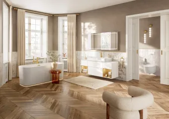 Villeroy & Boch Supreo Select унитаз-биде, унитаз с вертикальным смывом с открытым смывным краем, Альпийский белый CeramicPlus V16EN3R1