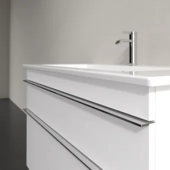 Villeroy & Boch Venticello КОМПЛЕКТ Тумба под раковину, 2 выдвижных ящика, 953 x 590 x 502 mm, Glossy White / Glossy White+Venticello Pаковина для установки на тумбу, 1000 x 500 x 170 mm, с переливом, Альпийский белый A92601DH+4104AL01