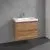 Villeroy & Boch Skyla КОМПЛЕКТ Тумба под раковину, 2 выдвижных ящика, 772 x 596 x 439 mm, Oak Kansas +Skyla Pаковина для установки на тумбу, 800 x 460 x 160 mm, с переливом, Альпийский белый C79600RH+5A518001