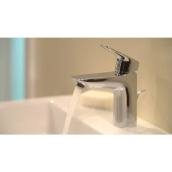 Hansgrohe Logis Смеситель для раковины 100, однорычажный, со сливным гарнитуром, хром, 71100000 