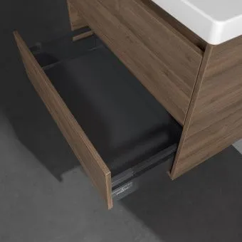 Villeroy & Boch Skyla КОМПЛЕКТ Тумба под раковину, 2 выдвижных ящика, 772 x 596 x 439 mm, Arizona Oak +Skyla Pаковина для установки на тумбу, 800 x 460 x 160 mm, с переливом, Альпийский белый C79600VH+5A518001