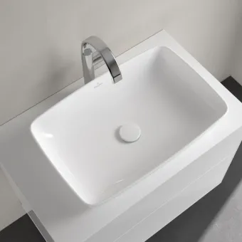 Villeroy & Boch Artis Раковина для установки на столешницу, 580 x 385 x 130 mm, Альпийский белый CeramicPlus, без перелива, нешлифованный 417258R1