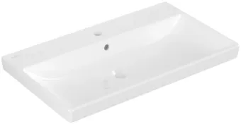 Villeroy & Boch Avento Pаковина для установки на тумбу, 800 x 470 x 165 mm, Альпийский белый, с переливом, нешлифованный 41568001