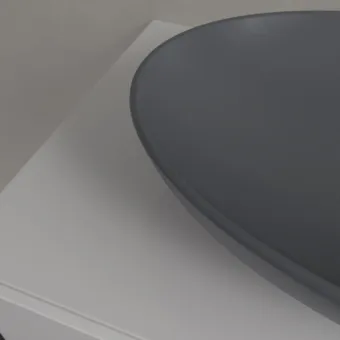 Villeroy & Boch Loop & Friends Раковина для установки на столешницу, 560 x 385 x 120 mm, Graphite CeramicPlus, с переливом, нешлифованный 4A4700i4