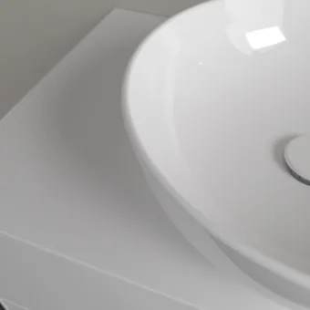 Villeroy & Boch Artis Раковина для установки на столешницу, 430 x 430 x 130 mm, без перелива, Альпийский белый 41794301