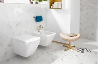 Villeroy & Boch Finion Биде, настенный, 375 x 560 mm, Альпийский белый CeramicPlus 446500R1