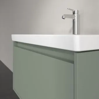 Villeroy & Boch Skyla КОМПЛЕКТ Тумба под раковину, 2 выдвижных ящика, 772 x 596 x 439 mm, Soft Green +Skyla Pаковина для установки на тумбу, 800 x 460 x 160 mm, с переливом, Альпийский белый C78600AF+5A518001