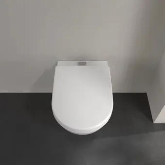 Villeroy & Boch Subway 2.0 Унитаз с открытым смывным краем, настенный, с DirectFlush / ViFresh, Альпийский белый c покрытием С+, с сиденьем 5614A1R1