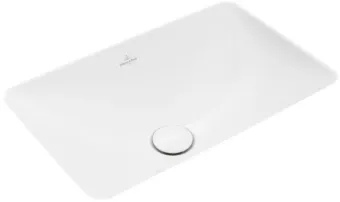 Villeroy & Boch Loop & Friends Раковина для установки под столешницу, внутренний размер 450 x 280 x 115 mm, Альпийский белый, с переливом 4A560001