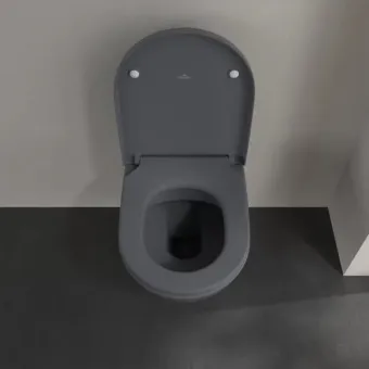 Villeroy & Boch Subway 2.0 Унитаз с открытым смывным краем, настенный, Graphite CeramicPlus, без сиденья 5614R0I4