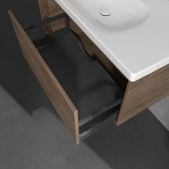 Villeroy & Boch Skyla КОМПЛЕКТ Тумба под раковину, 1 выдвижной ящик, 972 x 436 x 439 mm, Arizona Oak +Skyla Pаковина для установки на тумбу, 1000 x 470 x 165 mm, с переливом, Альпийский белый C79000VH+5A51A501