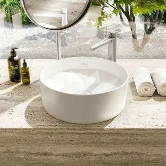 Villeroy & Boch Octagon Pаковина на столешницу, 400x400mm Белая матовая, 417040S3