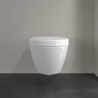 Villeroy & Boch Subway 2.0 Унитаз с открытым смывным краем, настенный, с DirectFlush / ViFresh, Альпийский белый c покрытием С+, с сиденьем 5614A1R1