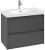 Villeroy & Boch Skyla КОМПЛЕКТ Тумба под раковину, 2 выдвижных ящика, 772 x 596 x 439 mm, Graphite +Skyla Pаковина для установки на тумбу, 800 x 460 x 160 mm, с переливом, Альпийский белый C79600VR+5A518001