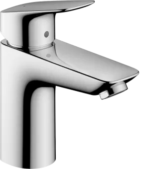 Hansgrohe Logis Смеситель для раковины 100, однорычажный, со сливным клапаном Push-Open, хром 71107000