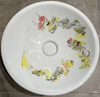 Villeroy & Boch Loop & Friends Раковина для установки на столешницу Gesa Hansen, 430 x 430 x 160 mm, Альпийский белый, без перелива, нешлифованный 514401SF