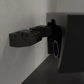 Villeroy & Boch Subway 2.0 Унитаз с открытым смывным краем, настенный, смыв DirectFlush, Pure Black CeramicPlus 5614R0R7