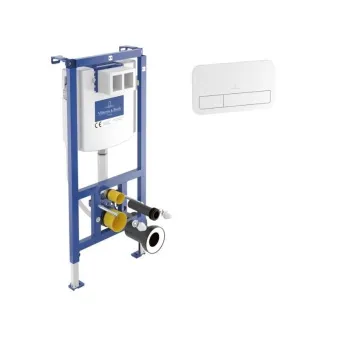 Villeroy & Boch ViConnect Инсталляционная система для унитаза, 525 x 130 x 1120 mm + Клавиша смыва белая 92243068