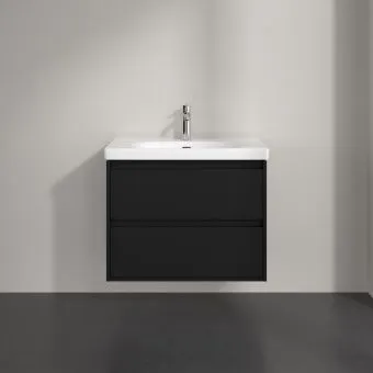 Villeroy & Boch Skyla КОМПЛЕКТ Тумба под раковину, 2 выдвижных ящика, 772 x 596 x 439 mm, Brilliant White +Skyla Pаковина для установки на тумбу, 800 x 460 x 160 mm, с переливом, Альпийский белый C79600VL+5A518001