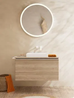 Hansgrohe Vivenis Смеситель для раковины, скрытого монтажа, однорычажный,  настенный, с изливом 19,2 см, матовый белый 75050700