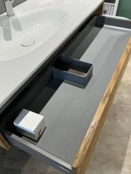 Villeroy & Boch Комплект Тумба под раковину, 1 выдвижной ящик, 1200 x 250 x 500 mm, фронтальная поверхность со структурной обработкой, Дуб золотой +Antao Pаковина для установки на тумбу, 1200 x 500 x 150 mm, без перелива, Альпийский белый С+ 4A77L2R1