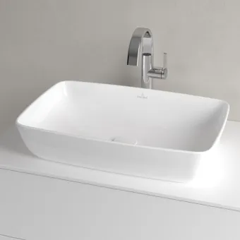 Villeroy & Boch Artis Раковина для установки на столешницу, 580 x 385 x 130 mm, Альпийский белый CeramicPlus, без перелива, нешлифованный 417258R1