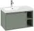 Villeroy & Boch Skyla КОМПЛЕКТ Тумба под раковину, 1 выдвижной ящик, 772 x 436 x 439 mm,Soft Green + Skyla Pаковина для установки на тумбу крыло справа, 800 x 460 x 160 mm, с переливом, Альпийский белый C78800AF+5A52L101