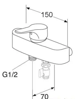 Gustavsberg Nautic Смеситель для душа однорычажный GB41214004