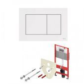 TECE 9400413 TECEbase BASE 2.0 Комплект инсталляции 4 в 1 с панелью смыва ТЕСЕnow, цвет хром глянцевый, для установки подвесного унитаза