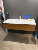 Villeroy & Boch Комплект Тумба под раковину, 1 выдвижной ящик, 1200 x 250 x 500 mm, фронтальная поверхность со структурной обработкой, Дуб золотой +Antao Pаковина для установки на тумбу, 1200 x 500 x 150 mm, без перелива, Альпийский белый С+ 4A77L2R1