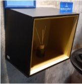 Villeroy & Boch Finion полочка подвесная 418 x 340 x 270 вставка-Gold matt корпус- Black matt Подсветок 1 F580HFPD