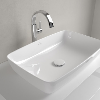Villeroy & Boch Artis Раковина для установки на столешницу, 580 x 385 x 130 mm, Альпийский белый CeramicPlus, без перелива, нешлифованный 417258R1