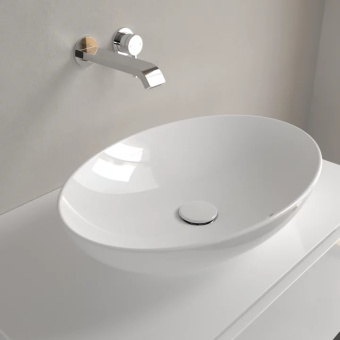 Villeroy & Boch Loop & Friends Раковина для установки на столешницу, 560 x 385 x 120 mm, Альпийский белый, с переливом, нешлифованный 4A470001
